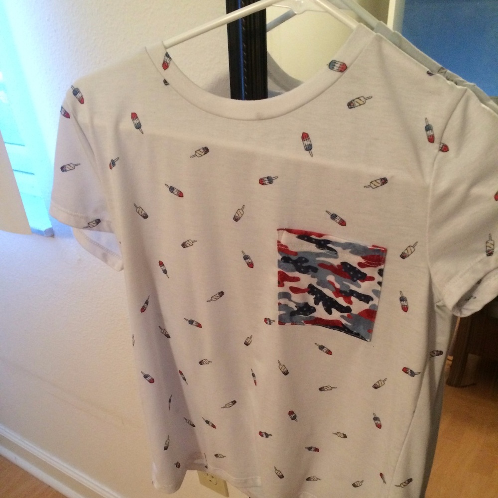 Red white and blue shirt
